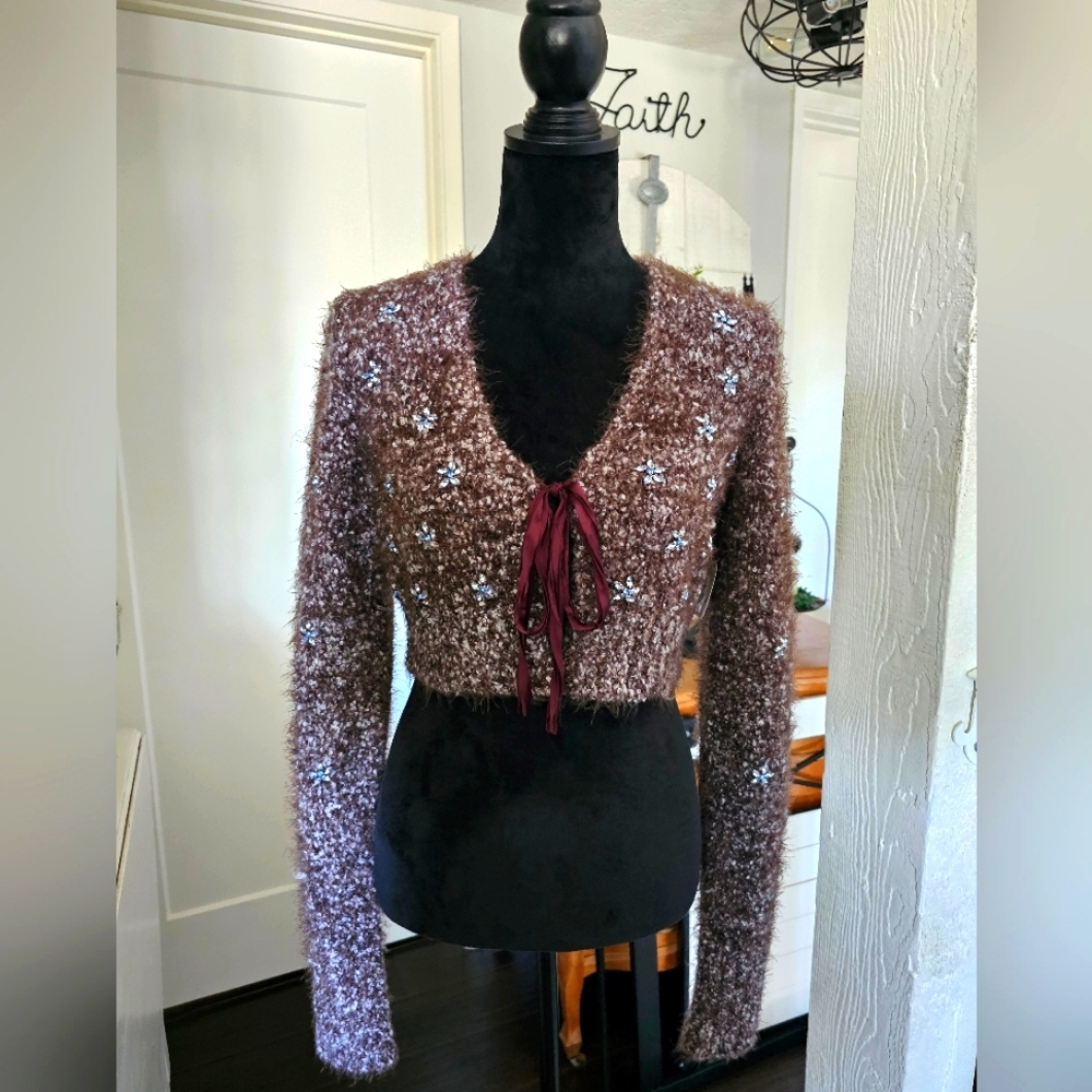FREE PEOPLE TWINKLE CARDI NWT